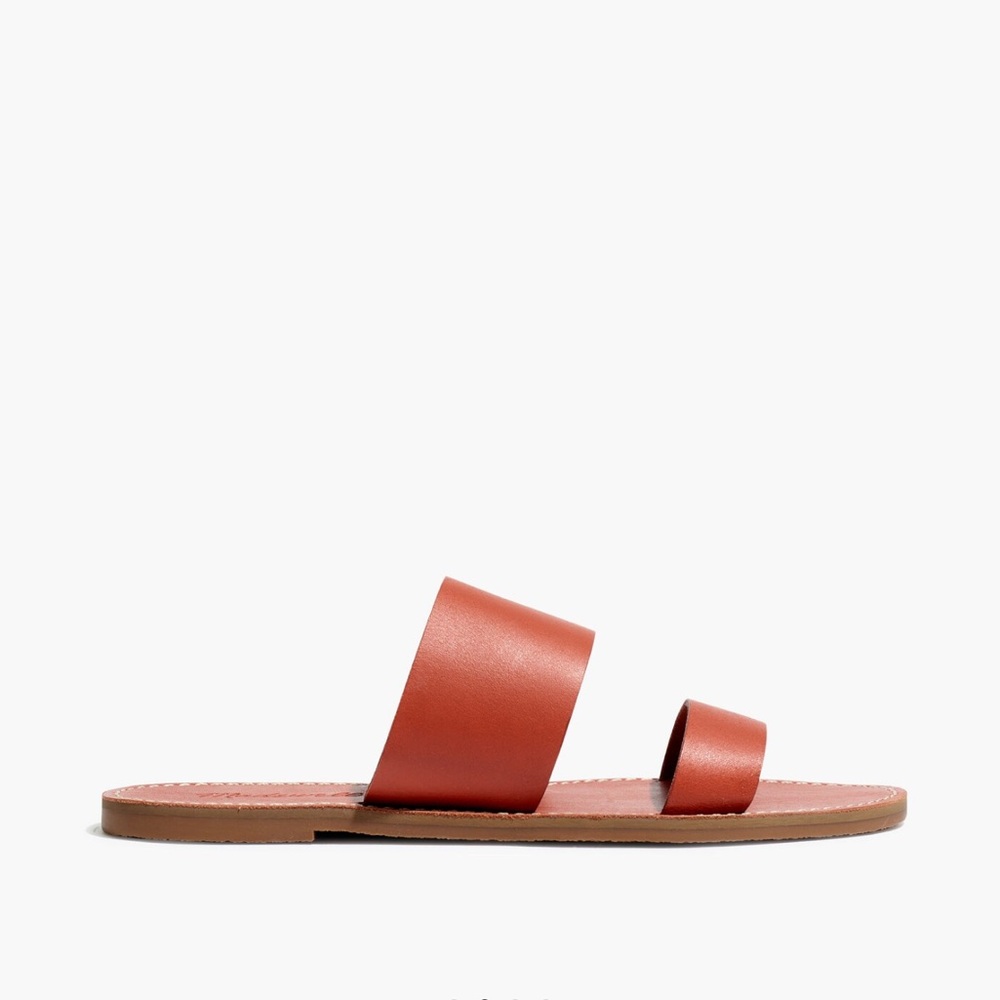 Madewell The Boardwalk Double-Strap Slide Sandals In Weathered Brick Size 8 - Picture 2 of 16